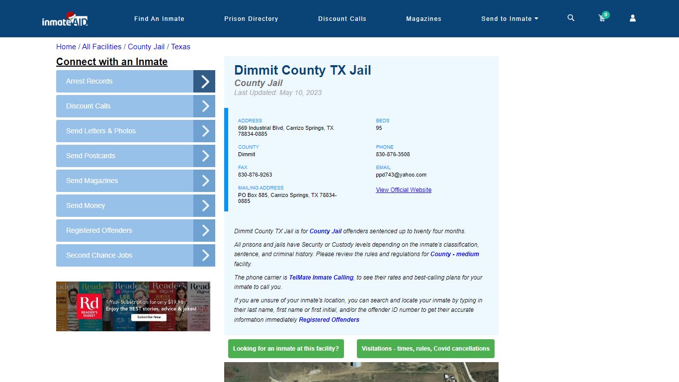 Dimmit County TX Jail - Inmate Locator - Carrizo Springs, TX